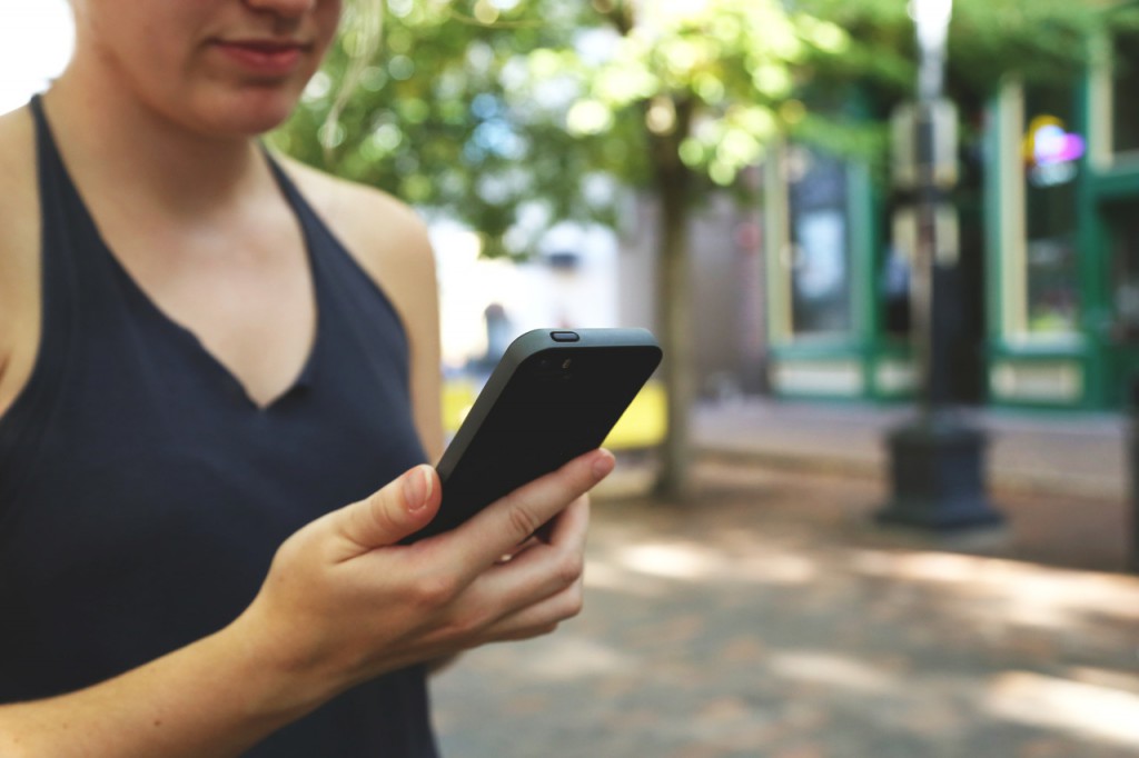 Women looking at her phone