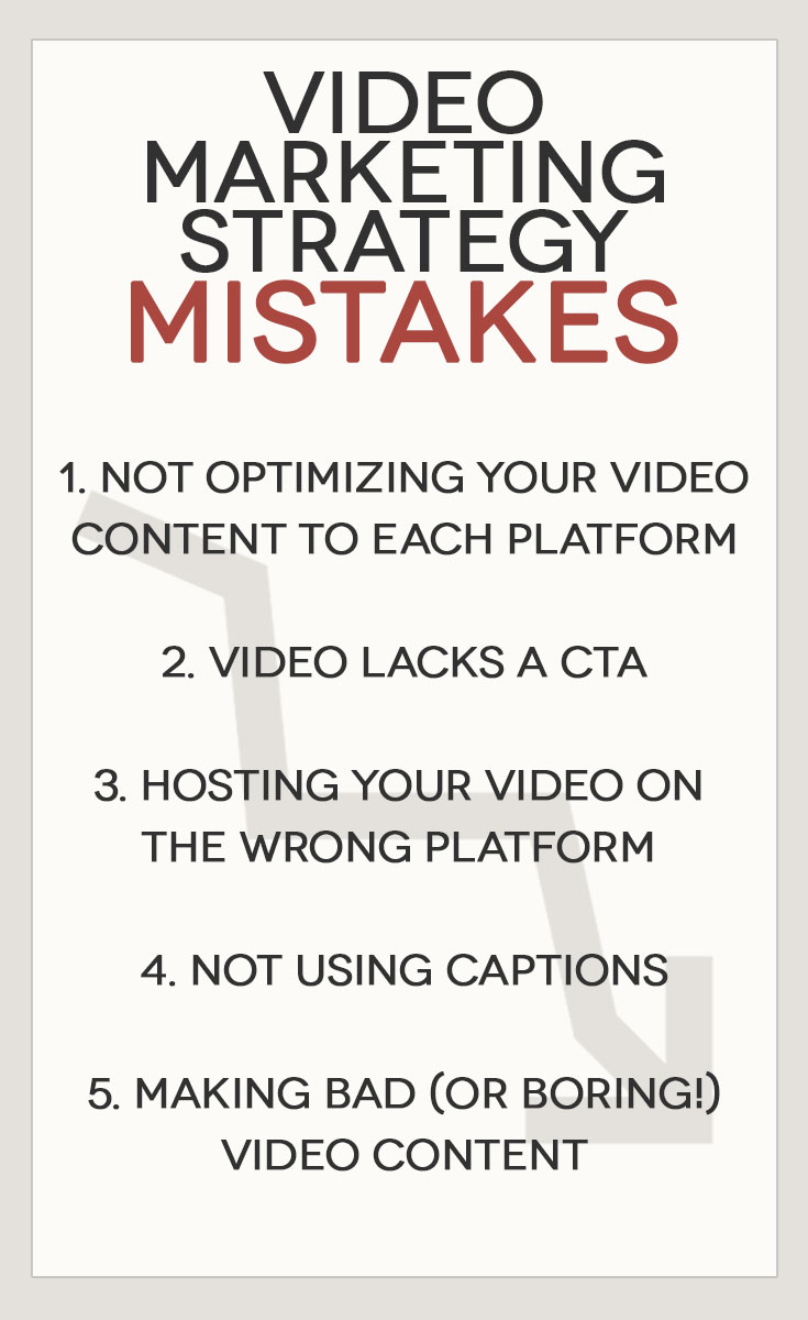 Are you making these mistakes in your video marketing strategy? 
