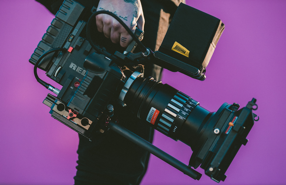 hand holding camera